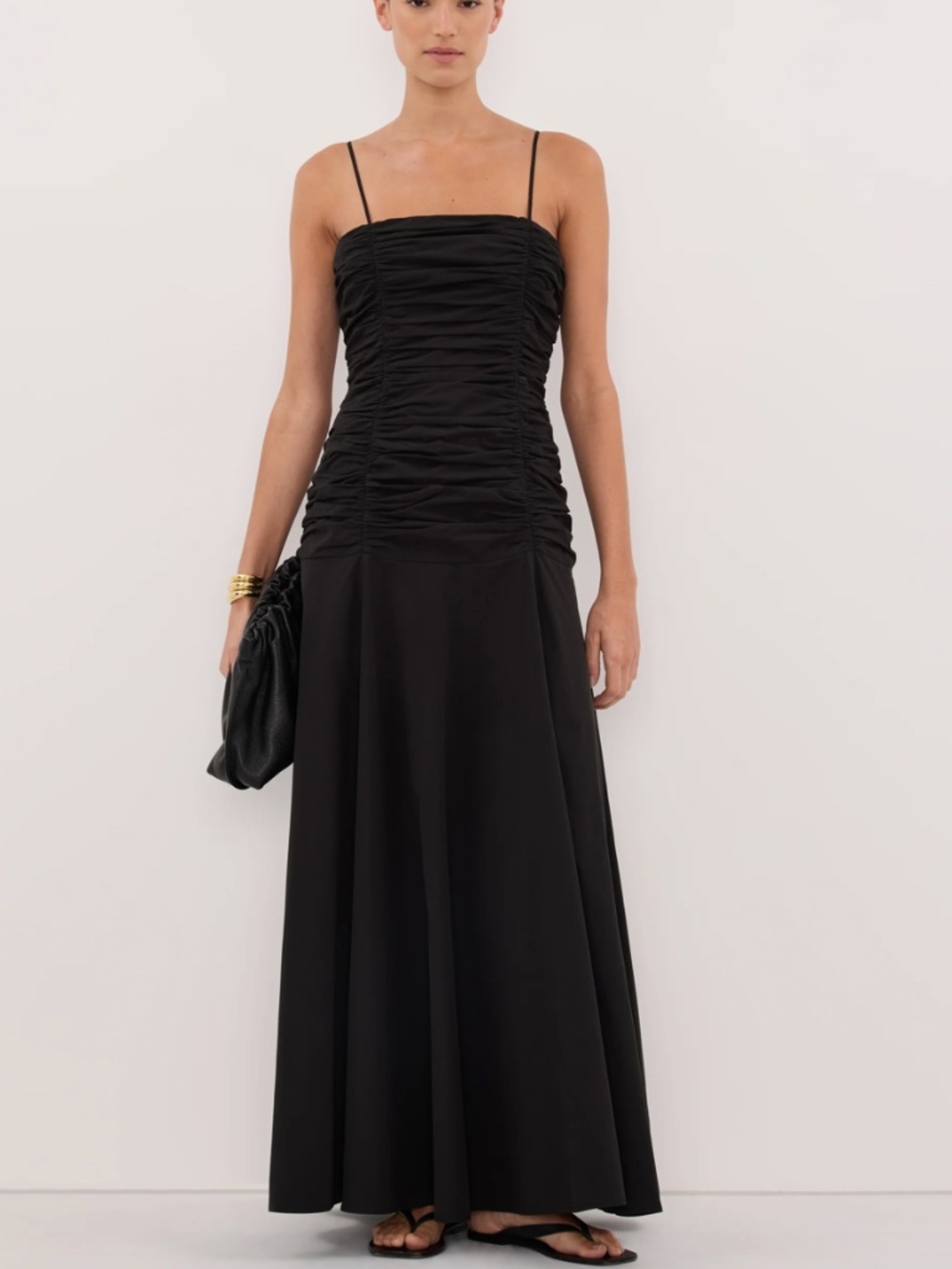 NWT - Dissh - Cara Black Sleeveless Cotton Midi Dress in Black US size 4